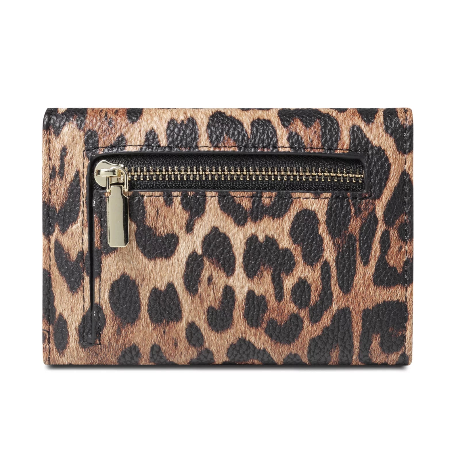 Trifold RFID Blocking Wallet - PU Vegan Leather Multi Card Holder Organizer Small - LEOPARD