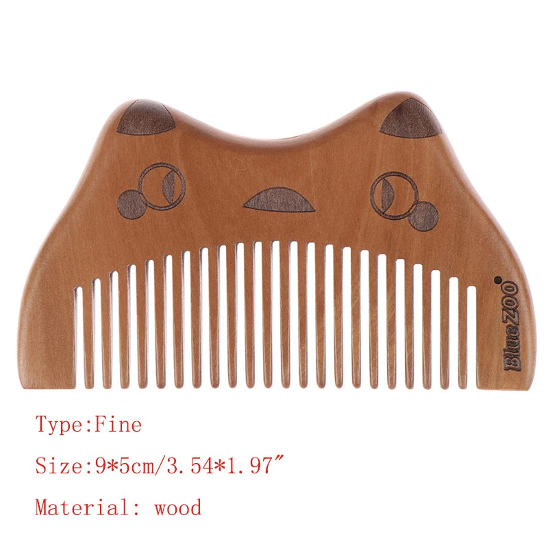 "Revitalize Your Hair with Our Natural Ebony Anti-Static Massage Comb - Portable, Wide-Toothed, and Made from Solid Wood!"